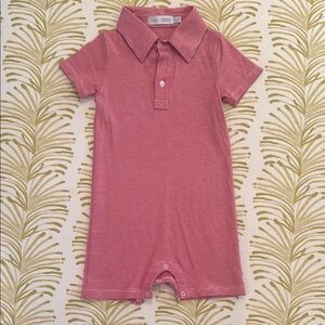 Lila and Hayes Red Striped Baby Romper